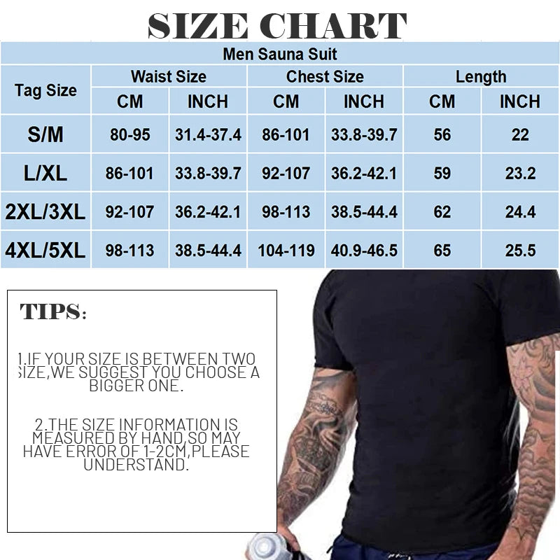 Men's Sauna Suit Heat-Trapping Compression Shapewear Vest for Enhanced Fitness and Slimming