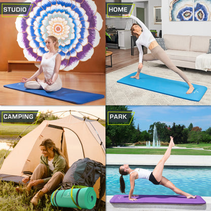 Extra Thick Yoga & Pilates Mat – Cushioned Workout Floor Mat