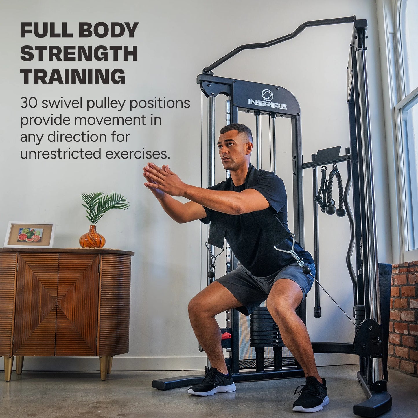 Inspire Fitness CG3 Functional Trainer – Dual Weight Stack Home Gym with Adjustable Pulleys