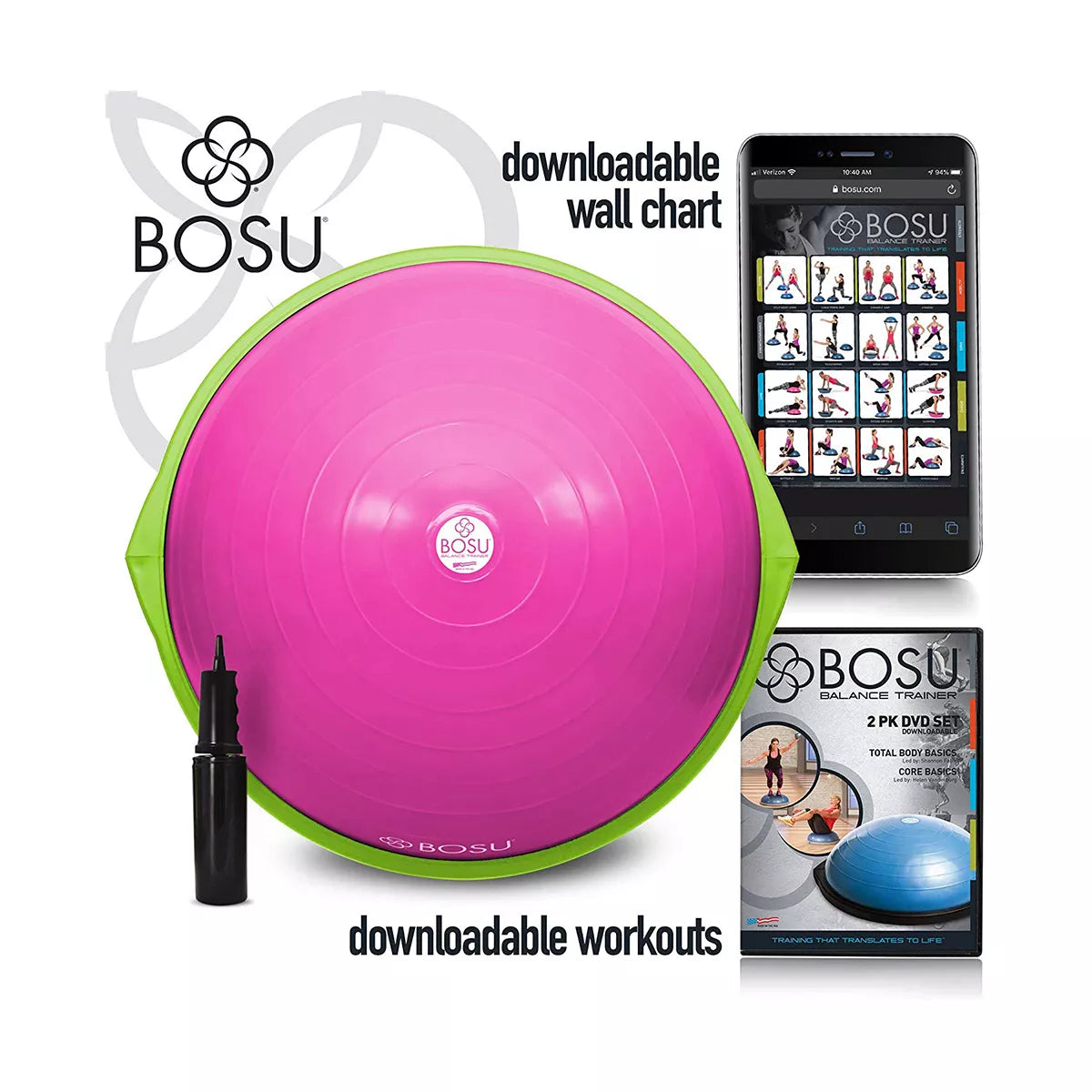 BOSU Balance Trainer – 26” Core Strength & Stability Trainer