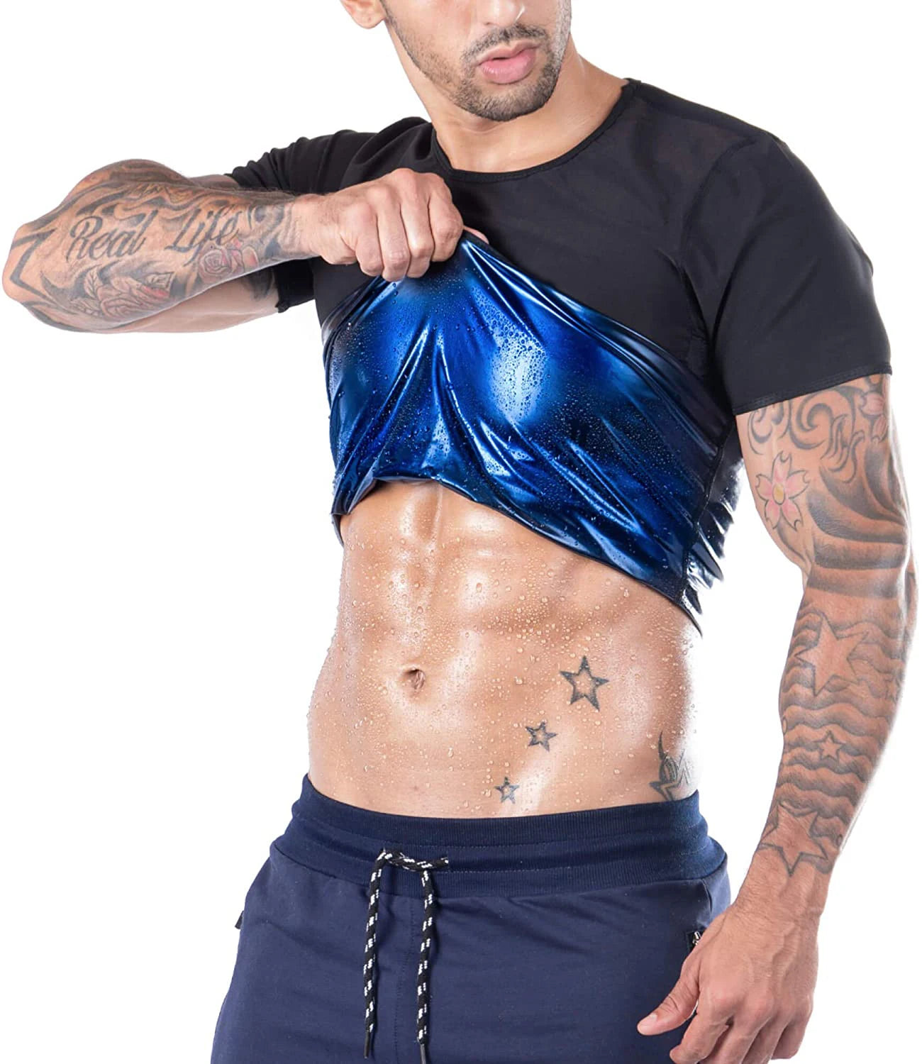 Men's Sauna Suit Heat-Trapping Compression Shapewear Vest for Enhanced Fitness and Slimming