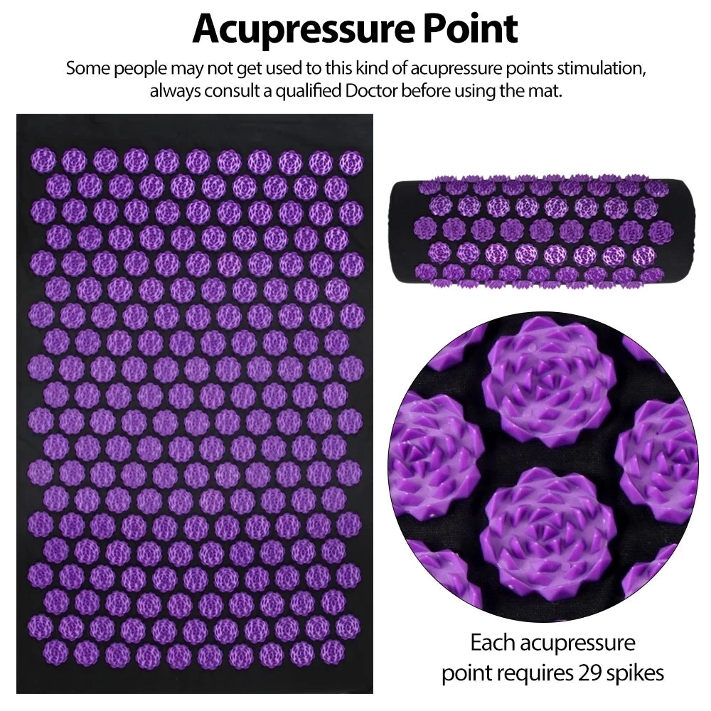 ZenSpike™ Acupressure Mat & Pillow Set – Stress Relief, Relaxation & Recovery Kit