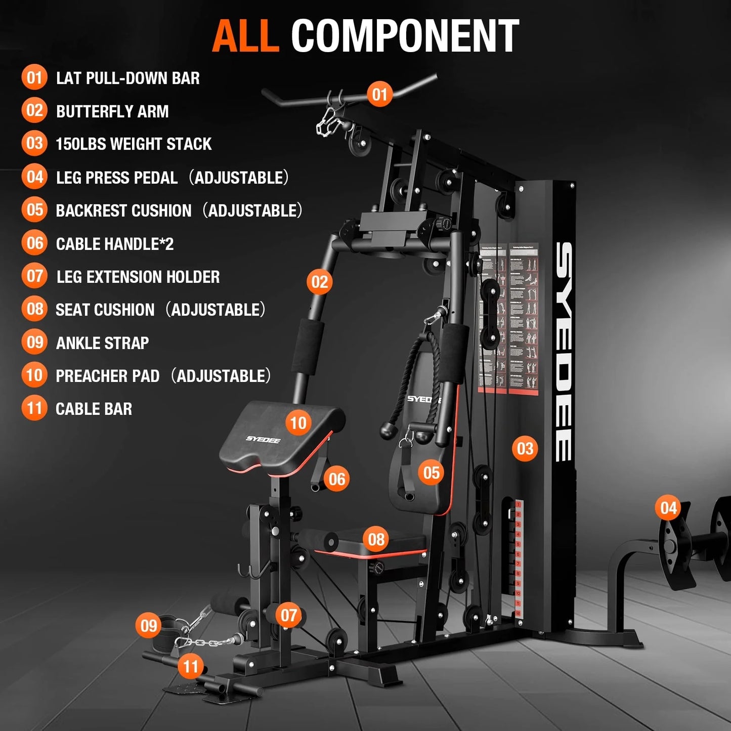 All-in-One Home Gym System – Folding Chest Press & Full Body Strength Training Machine