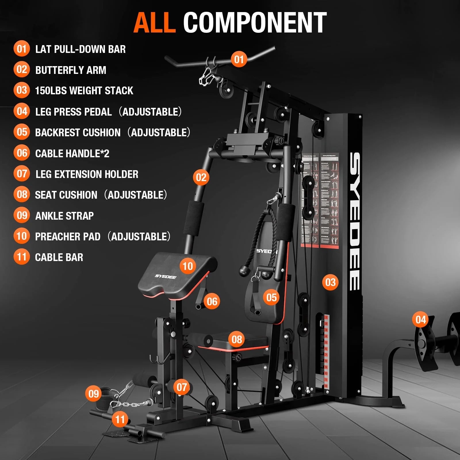All-in-One Home Gym System – Folding Chest Press & Full Body Strength Training Machine