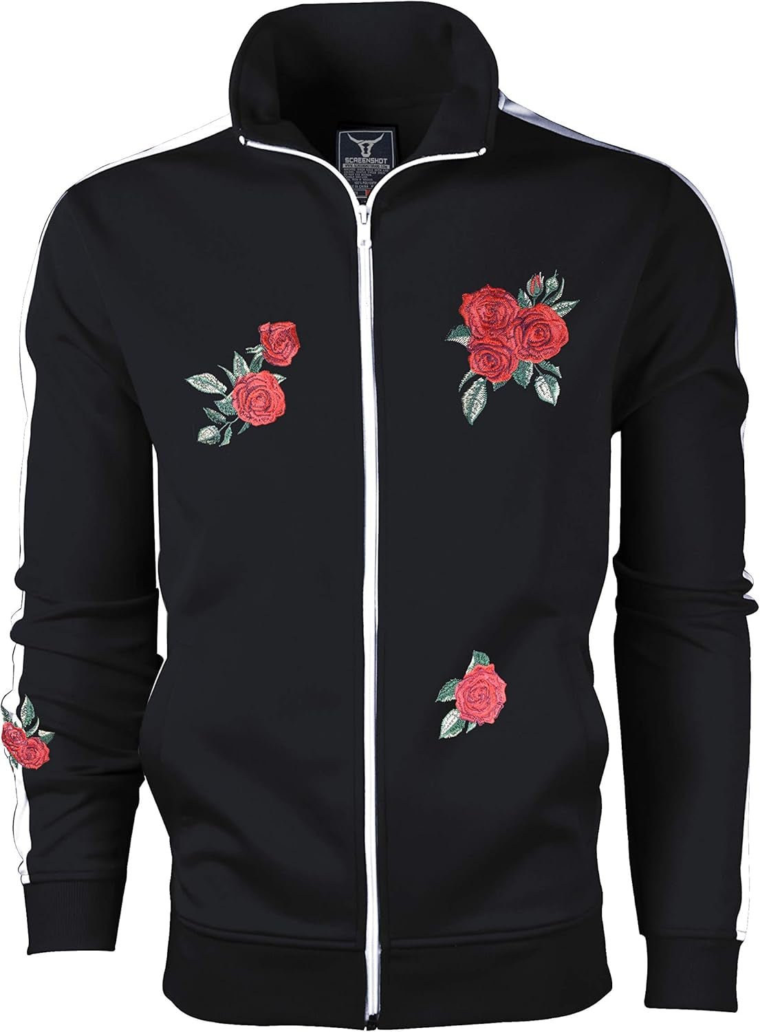 Mens Urban Hip Hop Premium Track Jacket - Slim Fit Side Taping Sportswear Urbanwear Streetwear Top