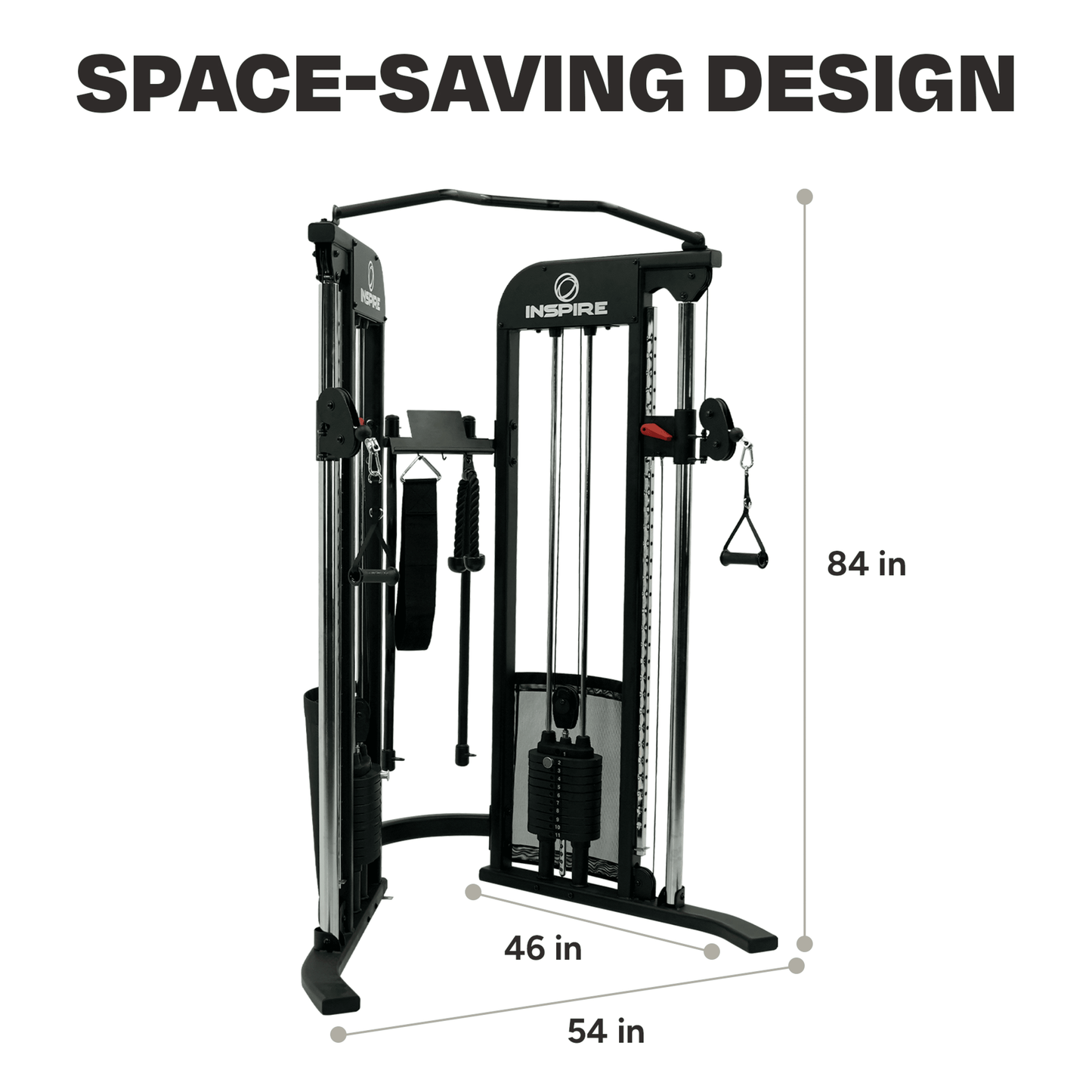 Inspire Fitness CG3 Functional Trainer – Dual Weight Stack Home Gym with Adjustable Pulleys