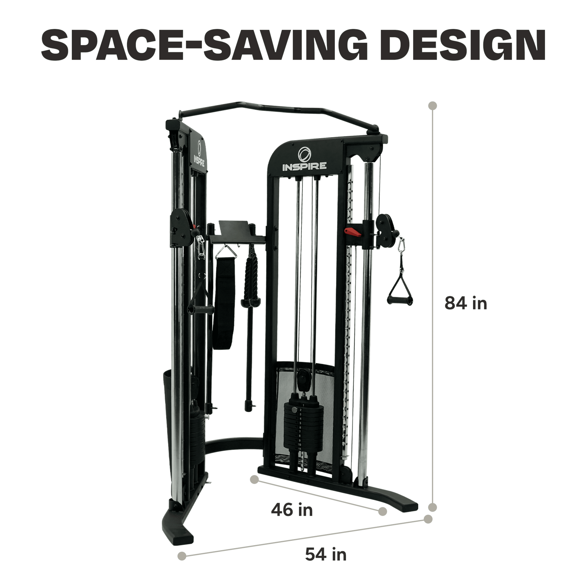 Inspire Fitness CG3 Functional Trainer – Dual Weight Stack Home Gym with Adjustable Pulleys