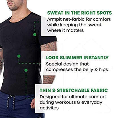 Men's Sauna Suit Heat-Trapping Compression Shapewear Vest for Enhanced Fitness and Slimming