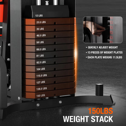 All-in-One Home Gym System – Folding Chest Press & Full Body Strength Training Machine
