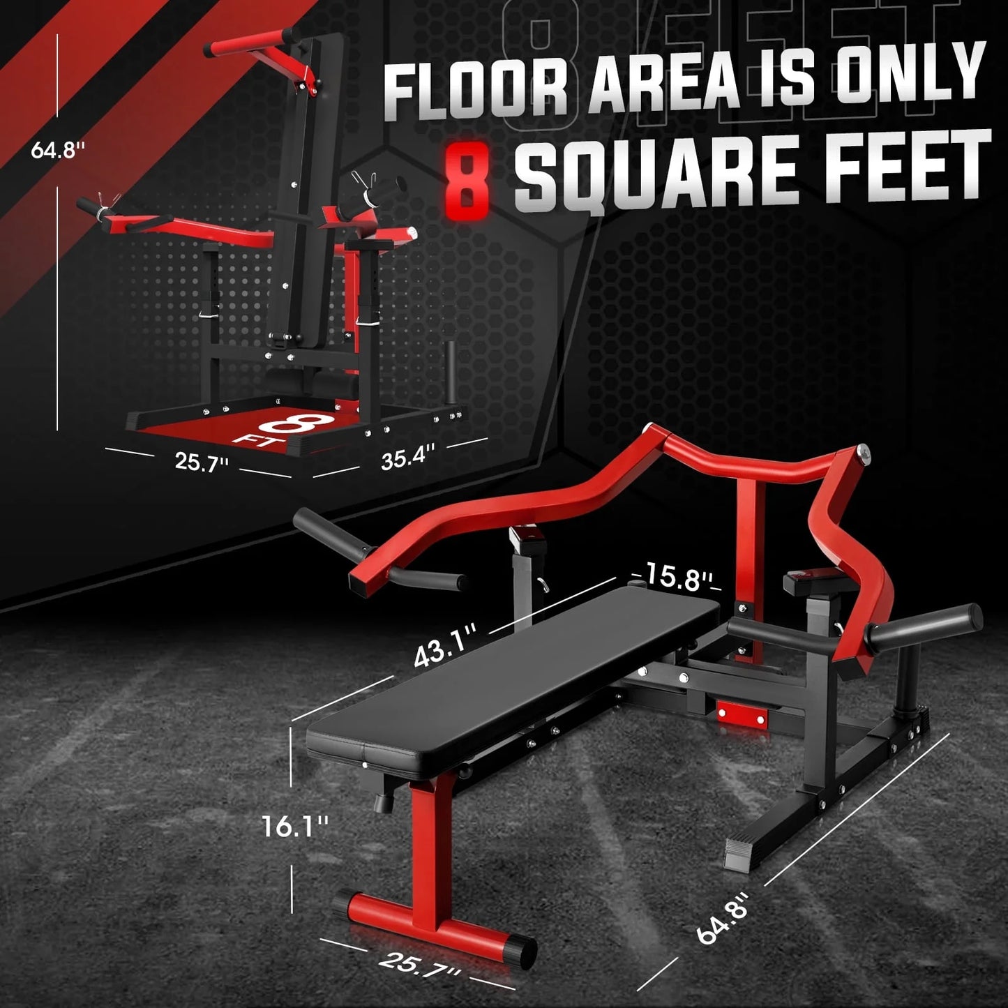 All-in-One Home Gym System – Folding Chest Press & Full Body Strength Training Machine