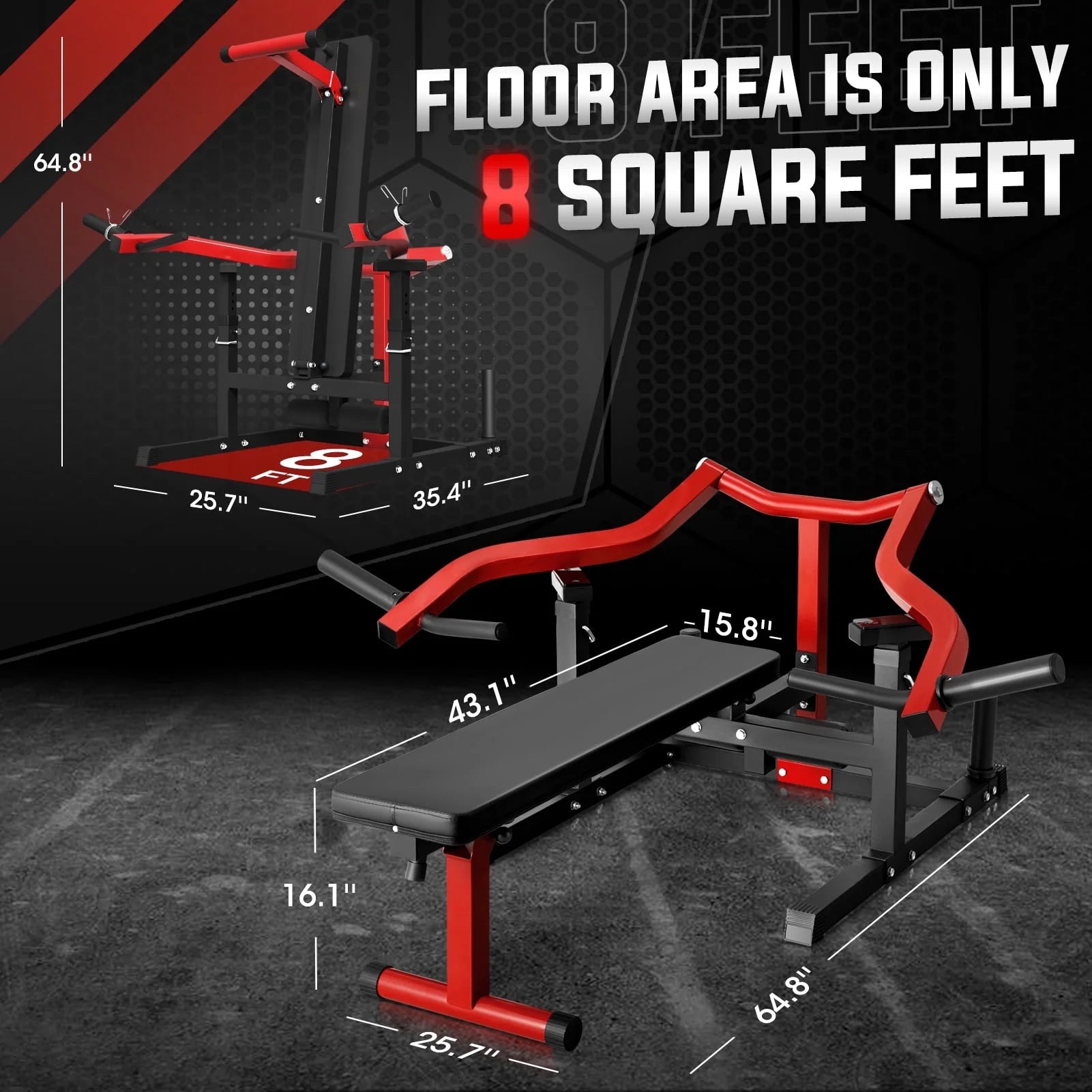 All-in-One Home Gym System – Folding Chest Press & Full Body Strength Training Machine