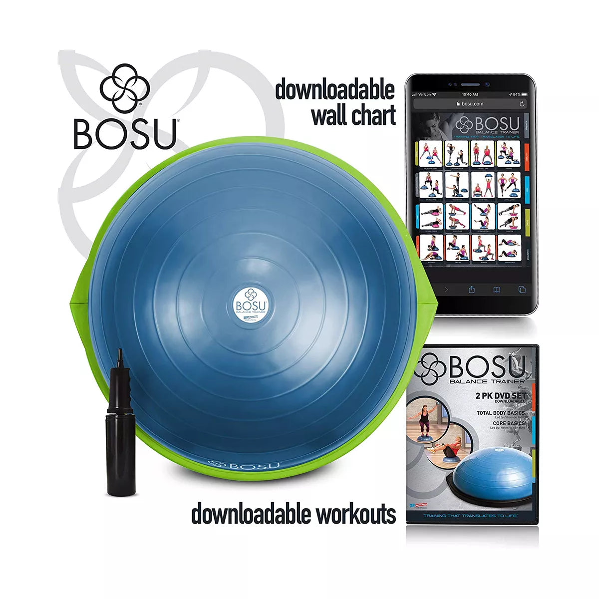 BOSU Balance Trainer – 26” Core Strength & Stability Trainer