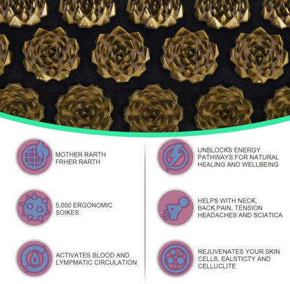 ZenSpike™ Acupressure Mat & Pillow Set – Stress Relief, Relaxation & Recovery Kit